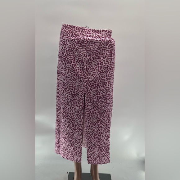 Avanova High Waist Ditsy Floral Maxi Skirt – Size XL – Pink Split Thigh – NWT - Picture 6 of 7